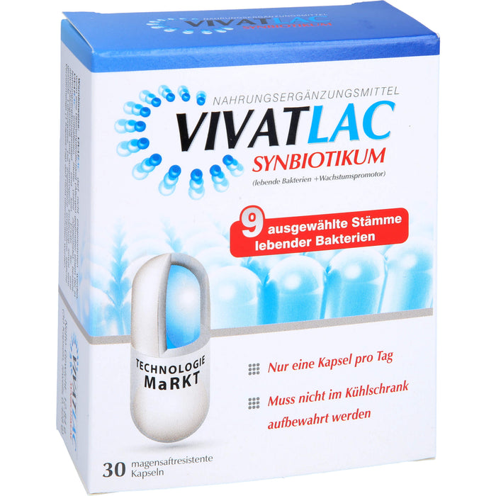 Vivatlac Synbiotikum Kapseln mit lebenden Bakterien, 30 St. Kapseln