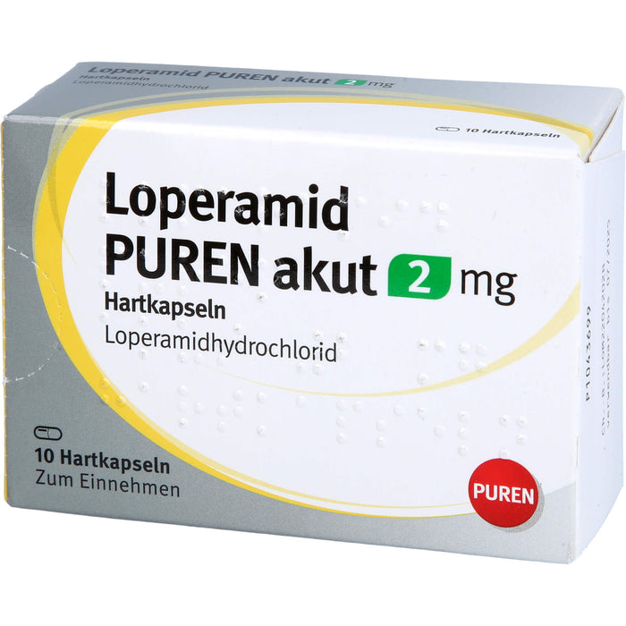 Loperamid PUREN akut 2 mg Hartkapseln, 10 St HKP