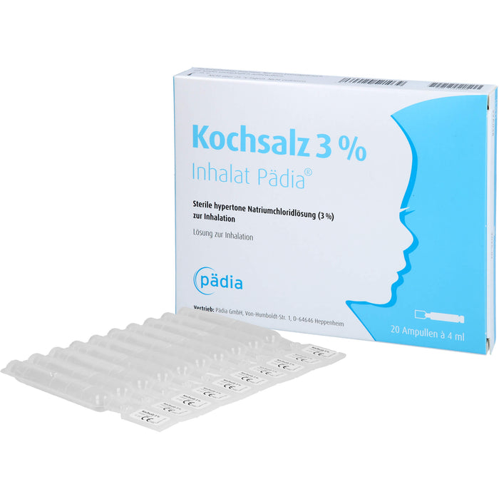 Pädia Kochsalz 3 % Inhalat zur Inhalation bei Bronchitis und Bronchiolitis, 20 St. Ampullen