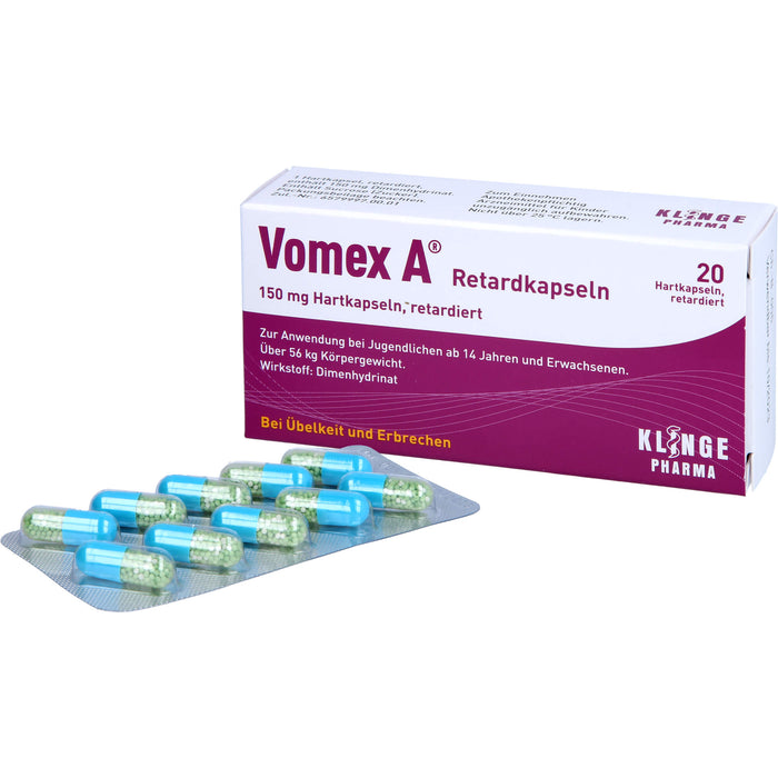Vomex A® Retardkapseln 150 mg Hartkapsel, retardiert, 20 St. Kapseln