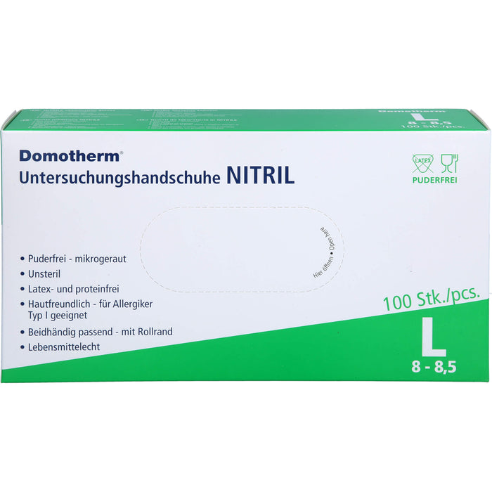 Domotherm Untersuchungshandschuhe Nitril L, 100 St. Handschuhe