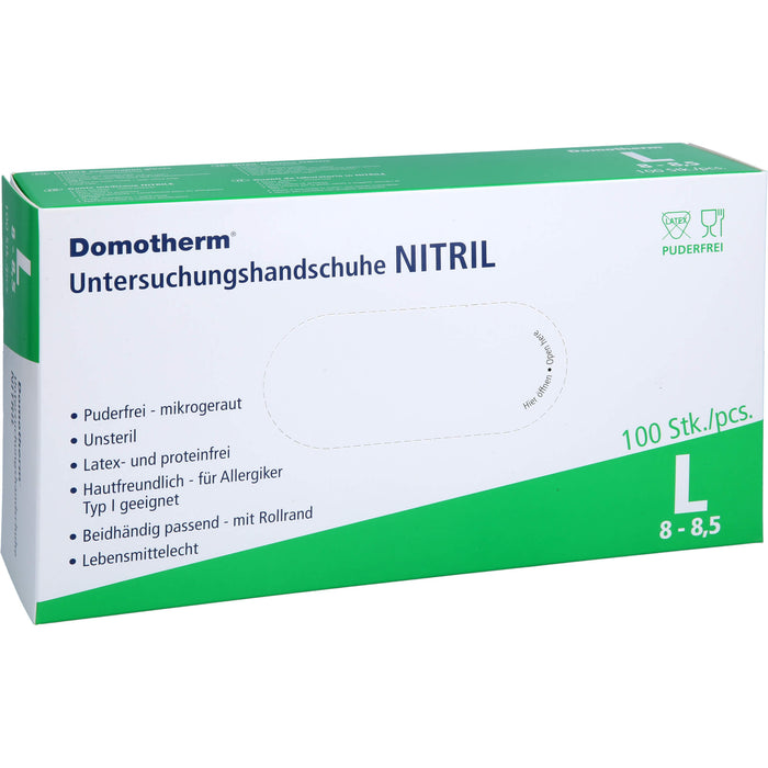 Domotherm Untersuchungshandschuhe Nitril L, 100 St. Handschuhe