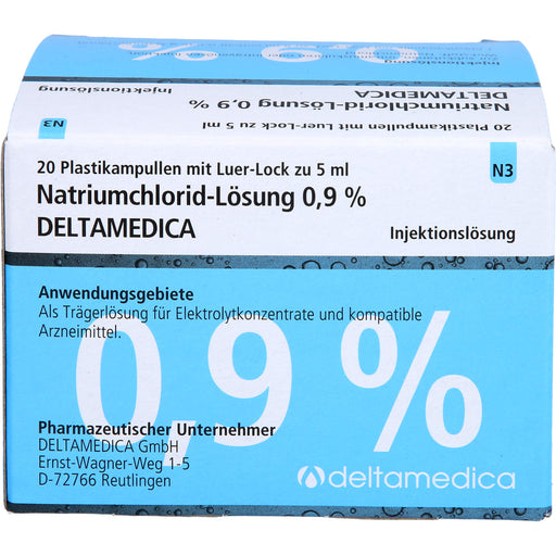 DELTAMEDICA Isotonische Natriumchlorid-Lösung 0,9 %, 100 ml Lösung