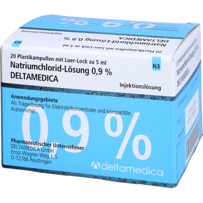 DELTAMEDICA Isotonische Natriumchlorid-Lösung 0,9 %, 100 ml Lösung