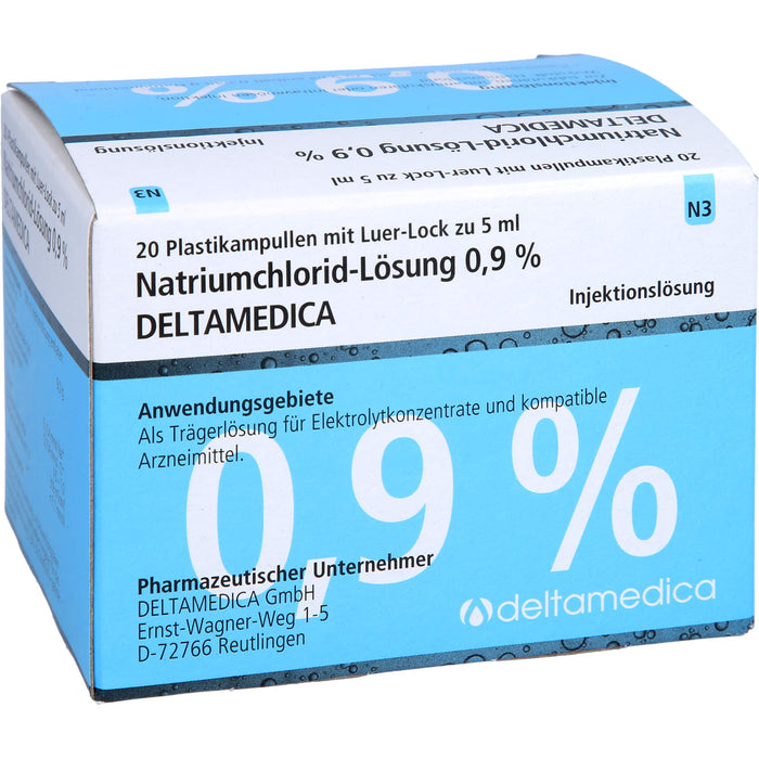 DELTAMEDICA Isotonische Natriumchlorid-Lösung 0,9 %, 100 ml Lösung