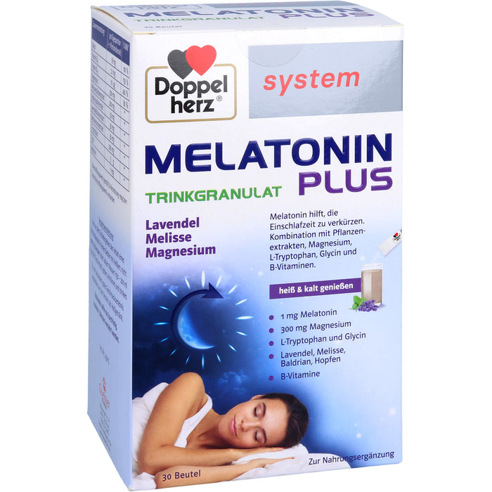 Doppelherz system Melatonin Plus Trinkgranulat zur Verkürzung der Einschlafzeit, 30 St. Beutel