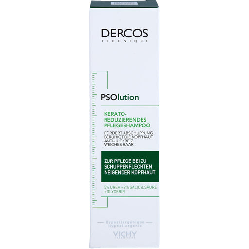 DERCOS PSOlusion 5% Urea Pflege-Shampoo beruhigt die Kopfhaut auch bei Psoriasis, 200 ml Shampoo