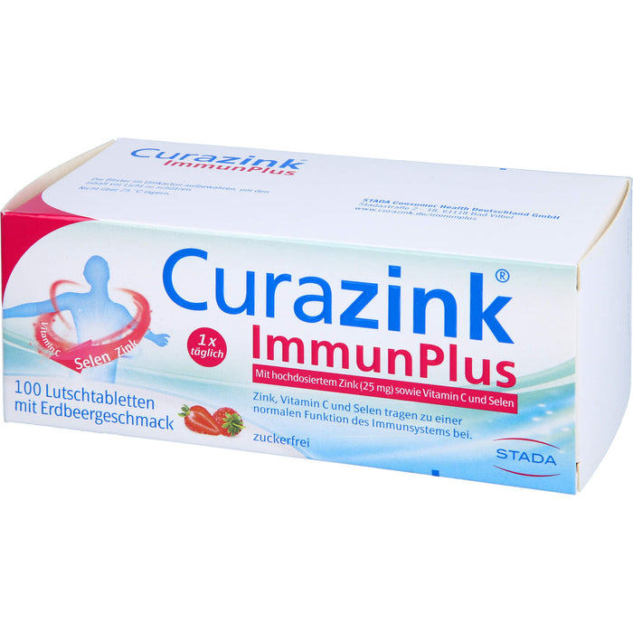 Curazink ImmunPlus Lutschtabletten mit Erdbeergeschmack, 100 St. Tabletten