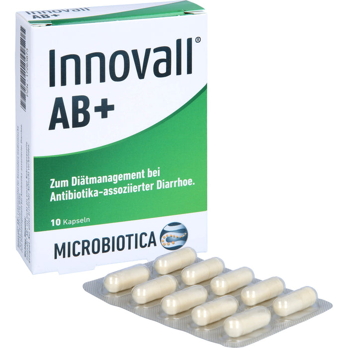 Innovall AB+ Kapseln bei Antibiotika-assoziierter Diarrhoe, 10 St. Kapseln