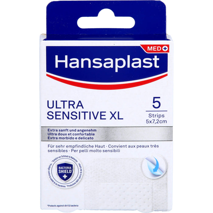 Hansaplast Wundverband Ultra Sensitive 5x7,2cm XL, 5 St PFL