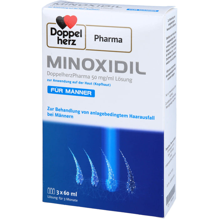 Doppelherz Pharma Minoxidil 50 mg/ml Lösung für anlagebedingtem Haarausfall bei Männern, 180 ml Lösung