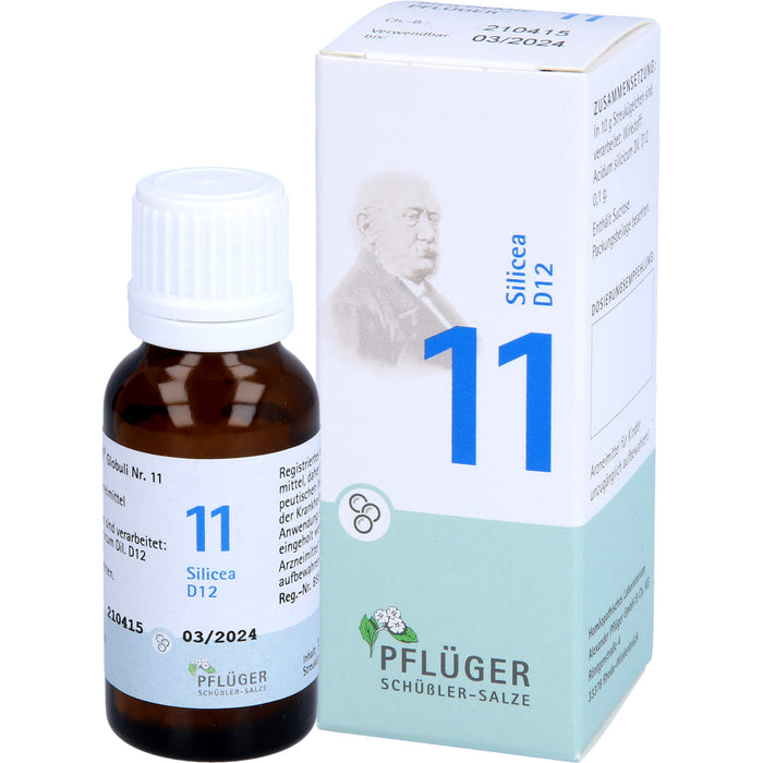 Pflüger Biochemie Nr.11 Silicea D12 Globuli, 15 g Globuli