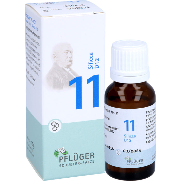 Pflüger Biochemie Nr.11 Silicea D12 Globuli, 15 g Globuli