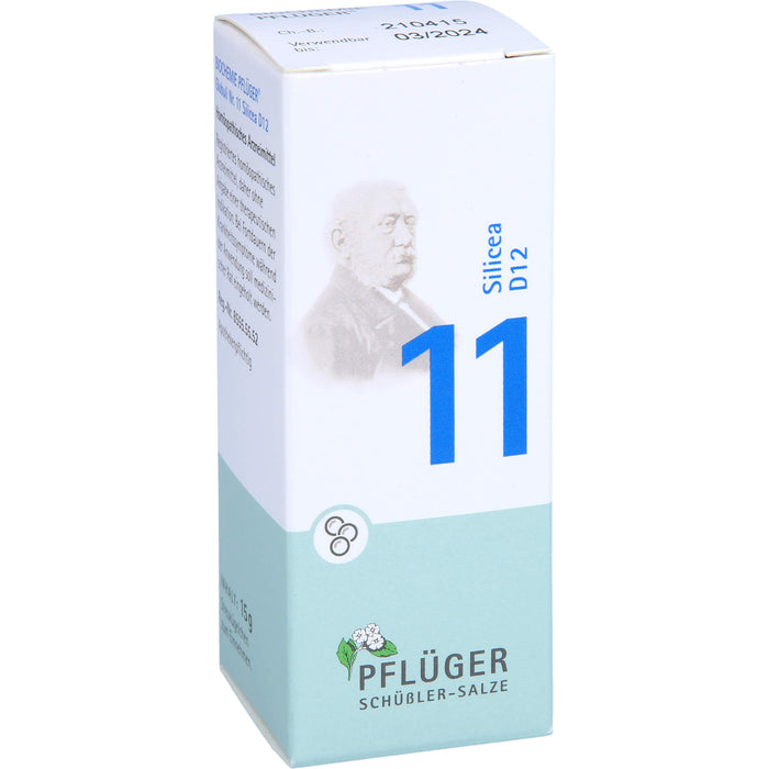 Pflüger Biochemie Nr.11 Silicea D12 Globuli, 15 g Globuli