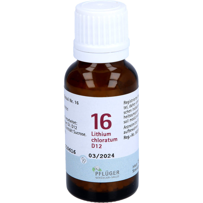 Biochemie Nr.16 Lithium chloratum D12 Pflüger Globuli, 15 g GLO