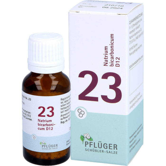 Biochemie Nr.23 Natrium bicarbonicum D12 Pflüger Globuli, 15 g GLO