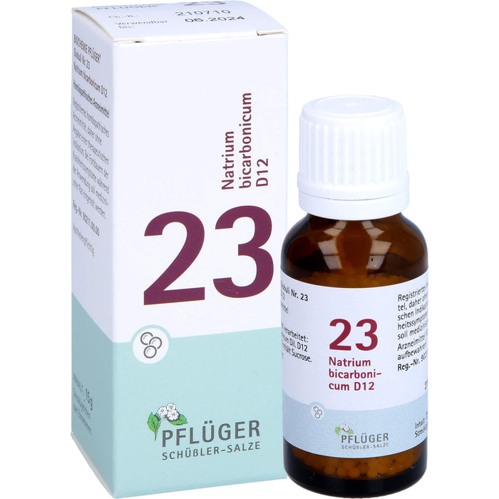 Biochemie Nr.23 Natrium bicarbonicum D12 Pflüger Globuli, 15 g GLO