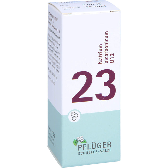 Biochemie Nr.23 Natrium bicarbonicum D12 Pflüger Globuli, 15 g GLO