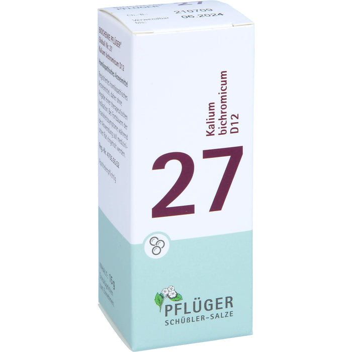 Pflüger Biochemie Nr.27 Kalium bichromicum D12 Globuli, 15 g Globuli