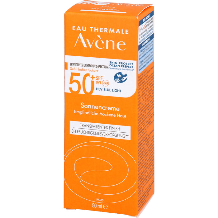 Avène Sonnencreme LSF 50+ für empfindliche trockene Haut invisible finish, 50 ml Creme