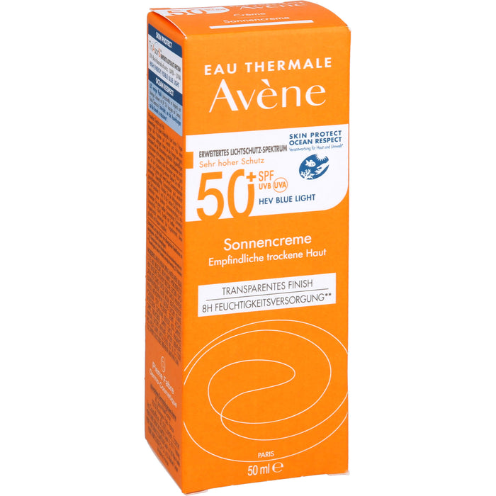 Avène Sonnencreme LSF 50+ für empfindliche trockene Haut invisible finish, 50 ml Creme
