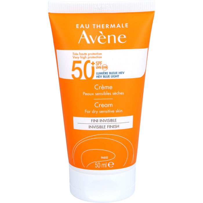 Avène Sonnencreme LSF 50+ für empfindliche trockene Haut invisible finish, 50 ml Creme