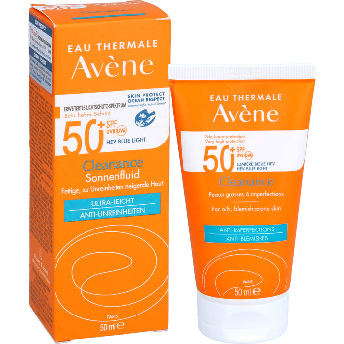 Avène Cleanance Sonnenfluid LSF 50+ für fettige, zu Unreinheiten neigende Haut, 50 ml Creme