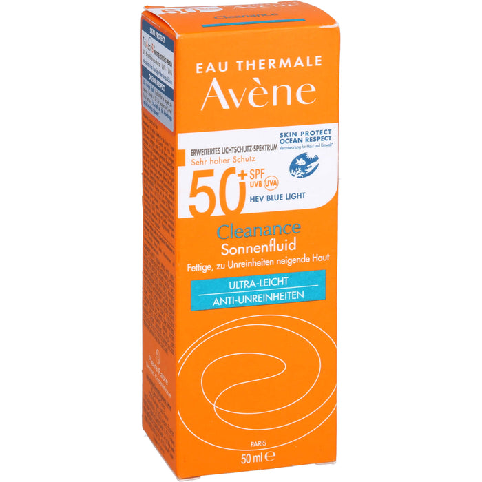 Avène Cleanance Sonnenfluid LSF 50+ für fettige, zu Unreinheiten neigende Haut, 50 ml Creme