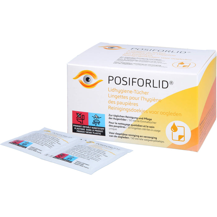 POSIFORLID Lidhygiene-Tücher zur täglichen Reinigung und Pflege der Augenlider, 50 St. Tücher