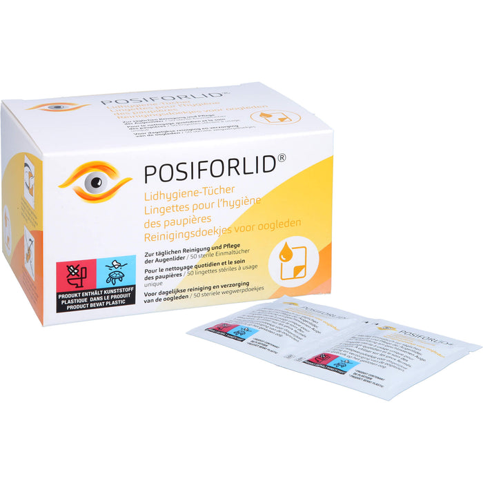 POSIFORLID Lidhygiene-Tücher zur täglichen Reinigung und Pflege der Augenlider, 50 St. Tücher