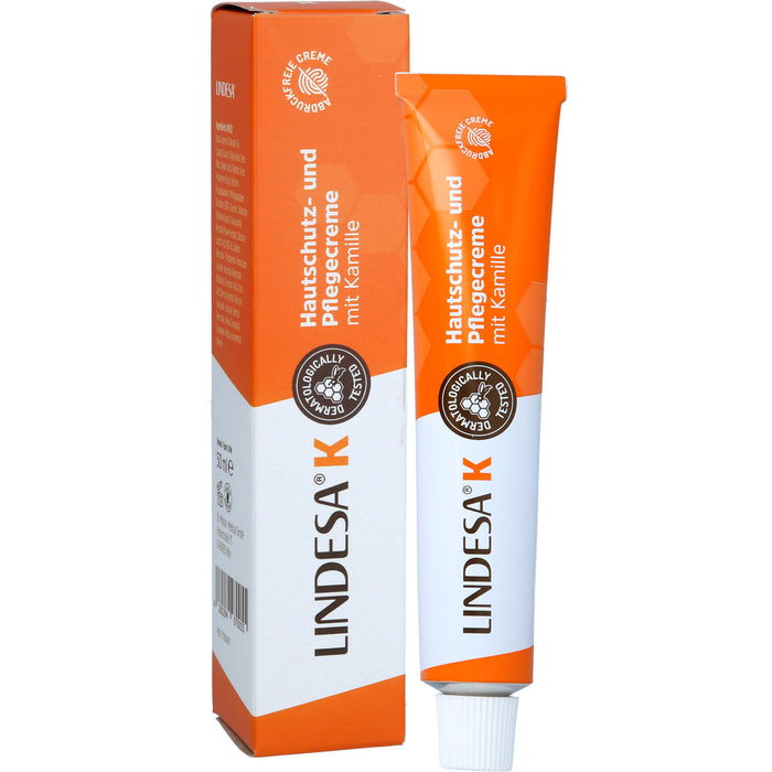 LINDESA K Hautschutz und Pflegecreme mit Kamille, 50 ml Creme