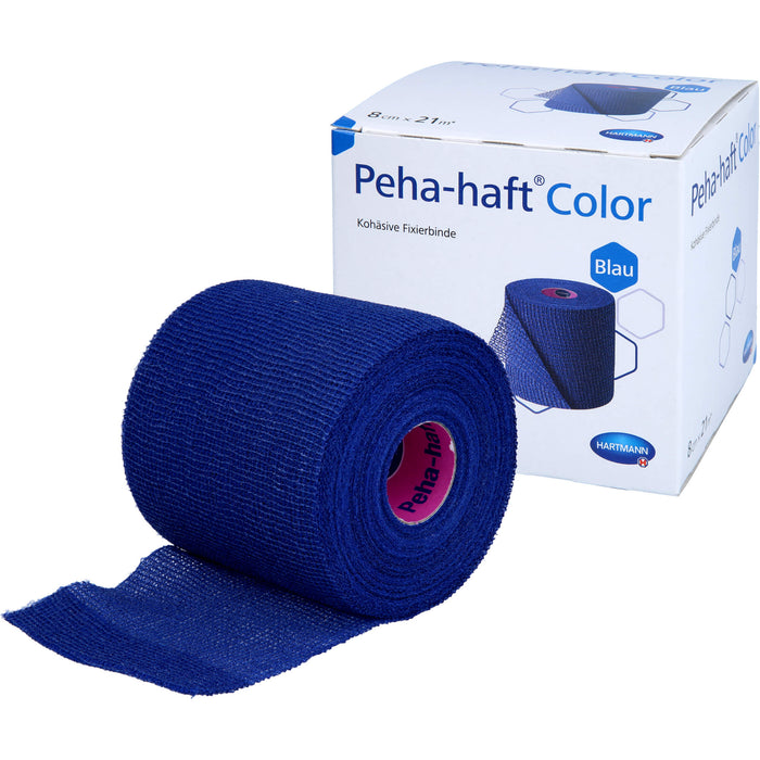 Peha-haft Color Fixierb. latexfrei 8cm x 21m blau, 1 St BIN