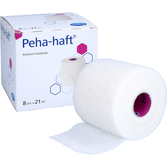 Peha-haft kohäsive Fixierbinde latexfrei 8 cm x 21 m, 1 St. Binde