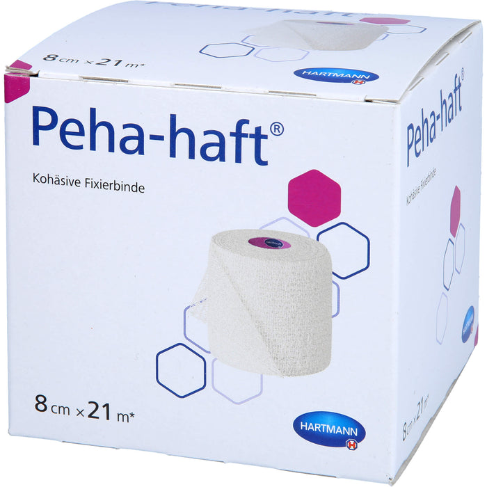 Peha-haft kohäsive Fixierbinde latexfrei 8 cm x 21 m, 1 St. Binde