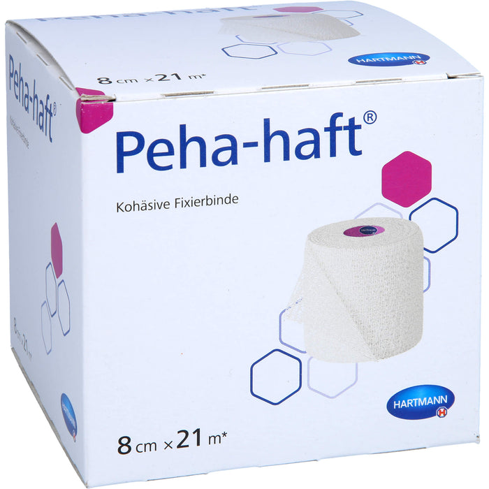 Peha-haft kohäsive Fixierbinde latexfrei 8 cm x 21 m, 1 St. Binde