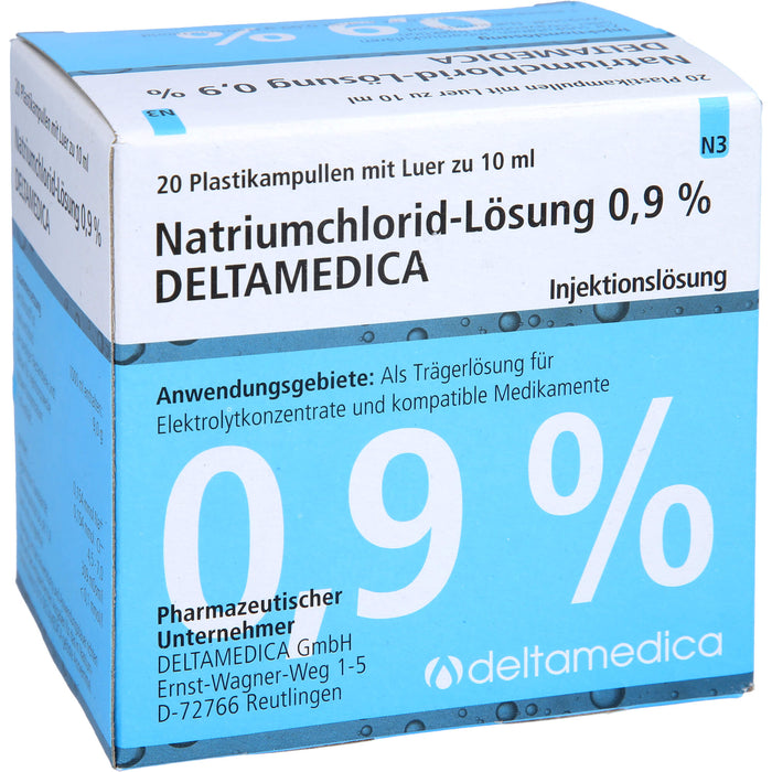Deltamedica Natriumchlorid-Lösung 0,9 % Injektionslösung, 200 ml Lösung