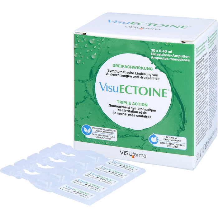 VisuECTOINE Augentropfen zur Befeuchtung der Augenoberfläche, 30 St. Einzeldosisbehältnisse