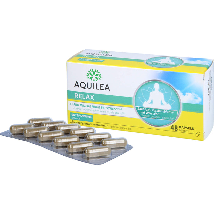 AQUILEA Relax Kapseln für innere Ruhe bei Stress, 48 St. Kapseln