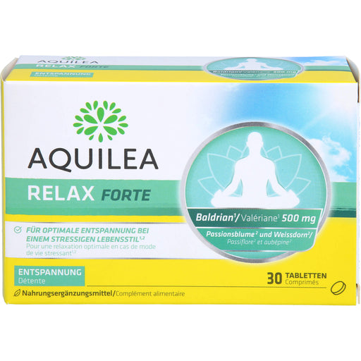 Aquilea Relax Forte Tabletten für optimale Entspannung bei einem stressigem Lebensstil, 30 St. Tabletten
