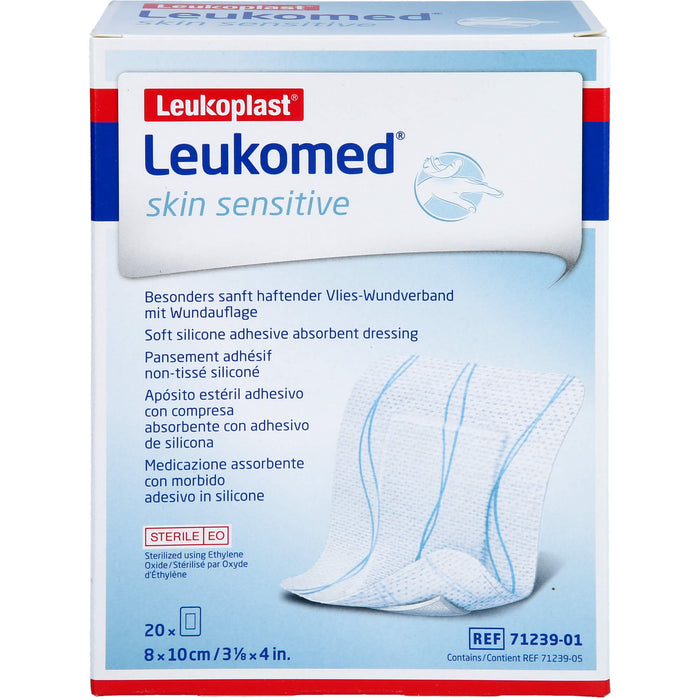 Leukomed skin sensitive steril 10 x 8cm, 20 St PFL