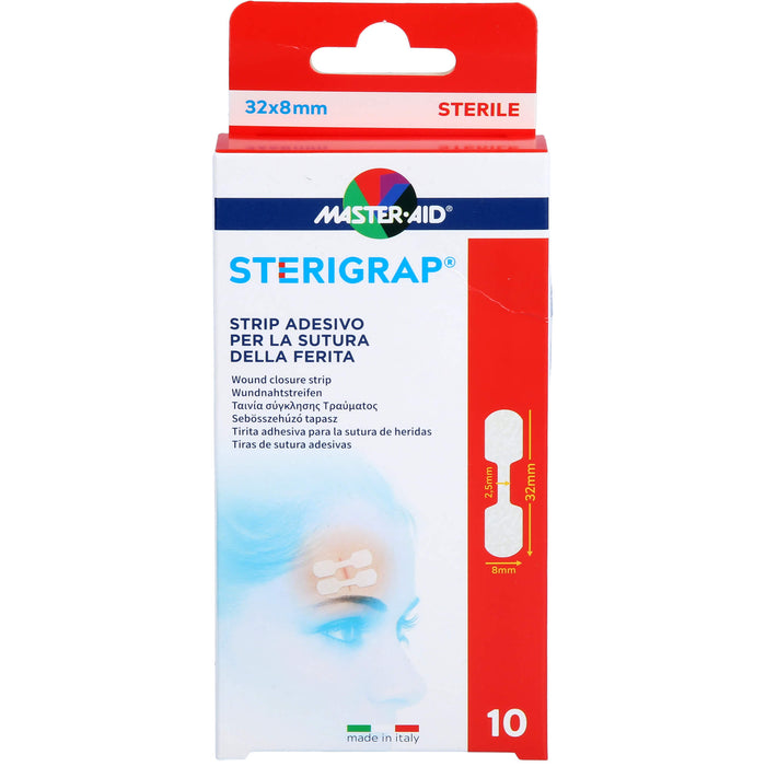 MASTER-AID STERIGRAP Wundnahtstreifen 32 x 8 mm, 10 St. Packung