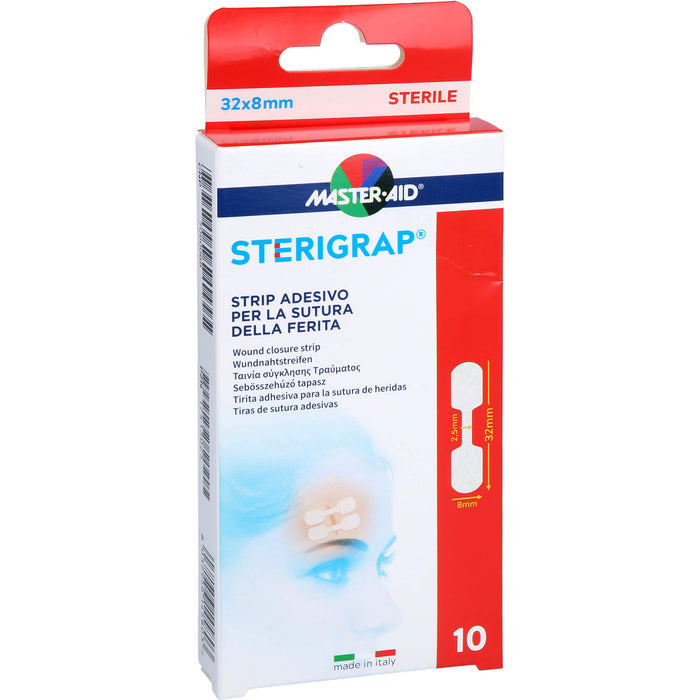MASTER-AID STERIGRAP Wundnahtstreifen 32 x 8 mm, 10 St. Packung