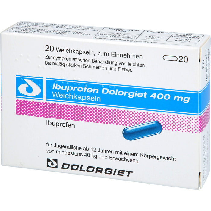 Ibuprofen Dolorgiet 400 mg Weichkapseln, 20 St. Kapseln