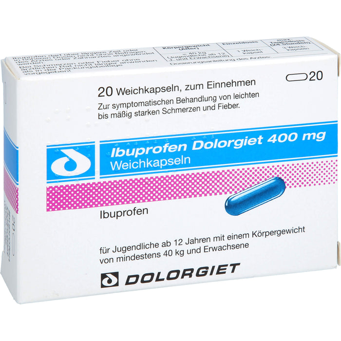 Ibuprofen Dolorgiet 400 mg Weichkapseln, 20 St. Kapseln
