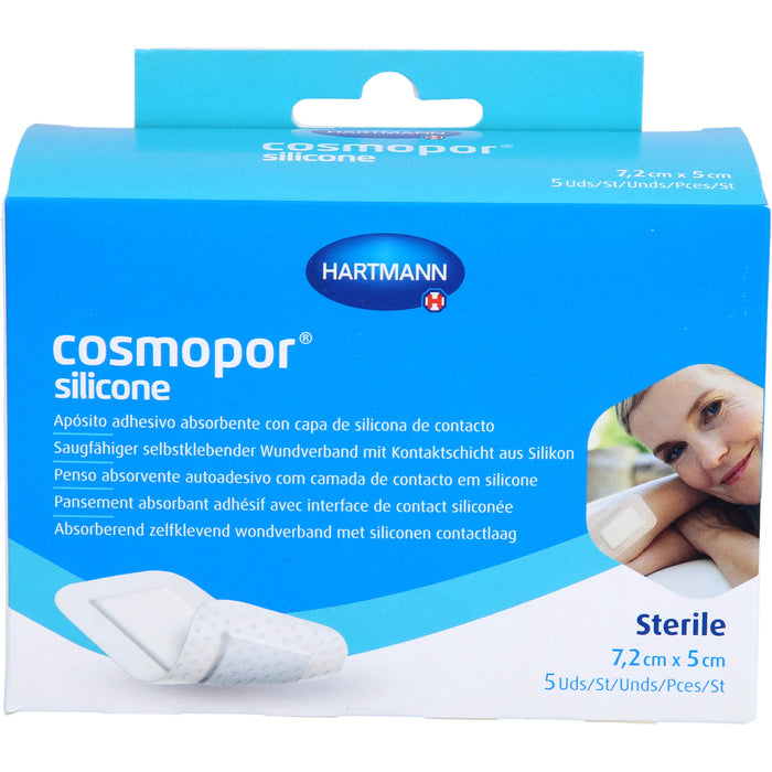 Cosmopor silicone Wundschnellverband 7,2 x 5 cm, 5 St. Verband