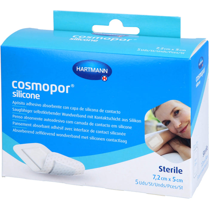 Cosmopor silicone Wundschnellverband 7,2 x 5 cm, 5 St. Verband