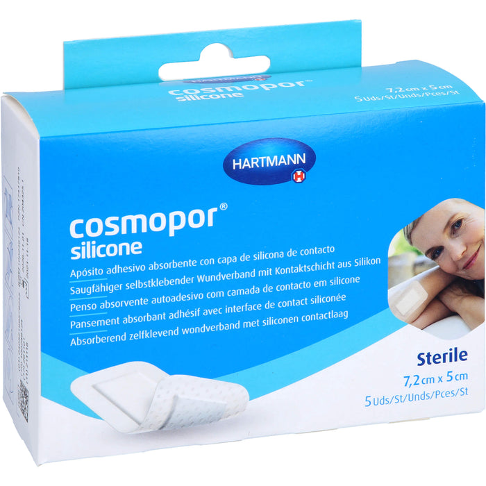 Cosmopor silicone Wundschnellverband 7,2 x 5 cm, 5 St. Verband