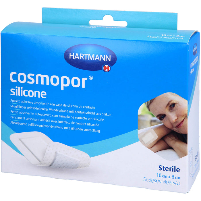 Cosmopor Silicone Wundverband 8 x 10 cm, 5 St. Pflaster