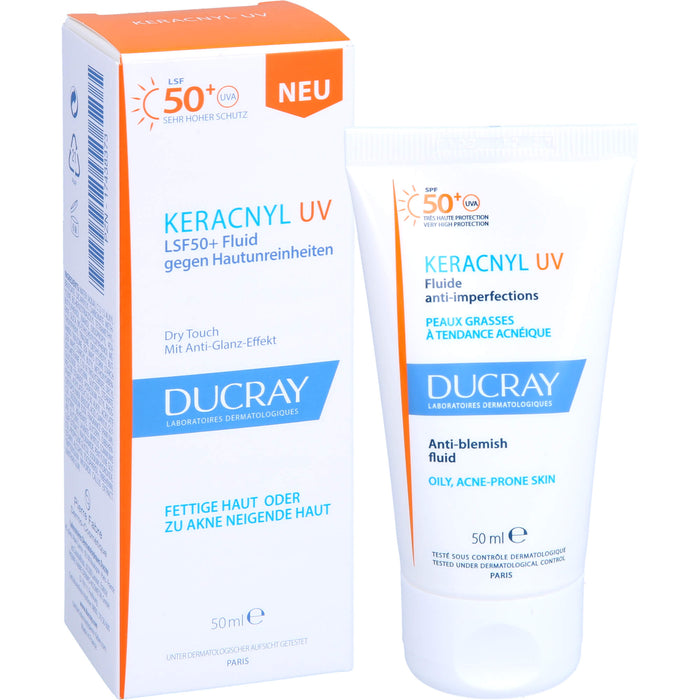 DUCRAY KERACNYL UV LSF 50+ Fluid gegen Hautunreinheiten, 50 ml Creme