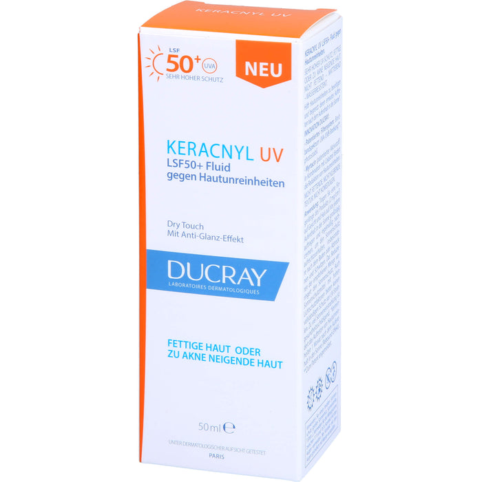 DUCRAY KERACNYL UV LSF 50+ Fluid gegen Hautunreinheiten, 50 ml Creme